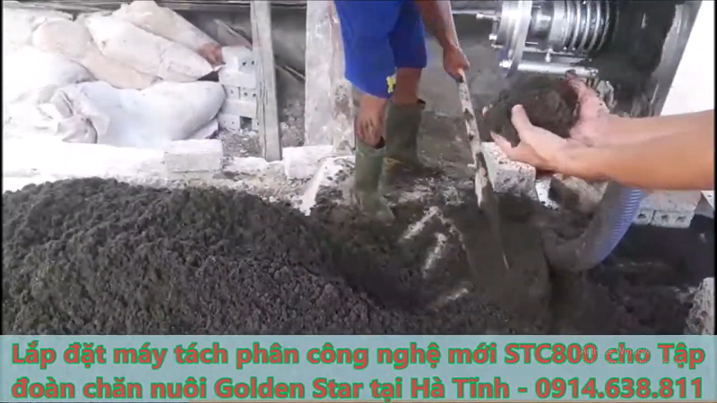 Lắp đặt máy tách phân công nghệ mới cho Tập đoàn Golden Star Hà Tĩnh