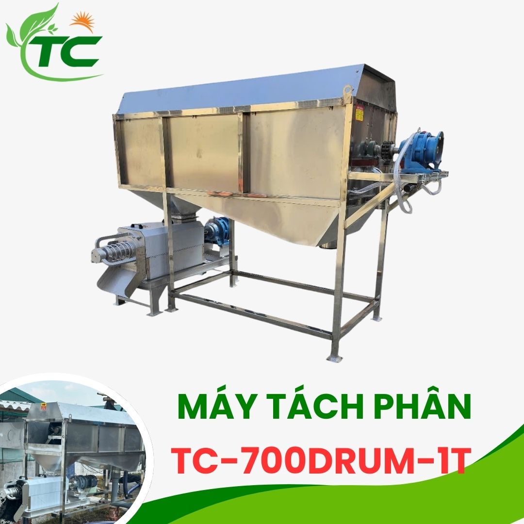 Máy tách phân TC700DRUM-1T