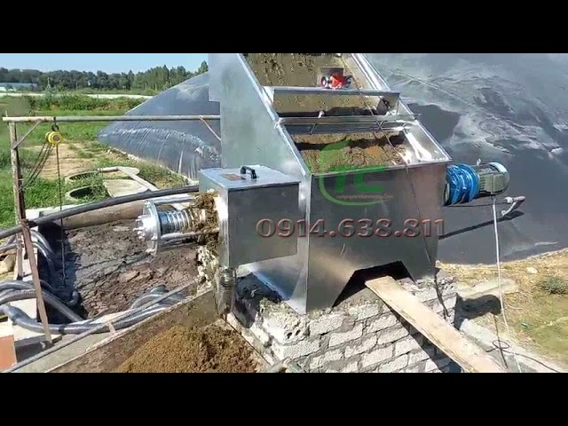 Lắp đặt máy tách ép chất thải chăn nuôi cho trại heo Gia công CP tại Hà Tĩnh